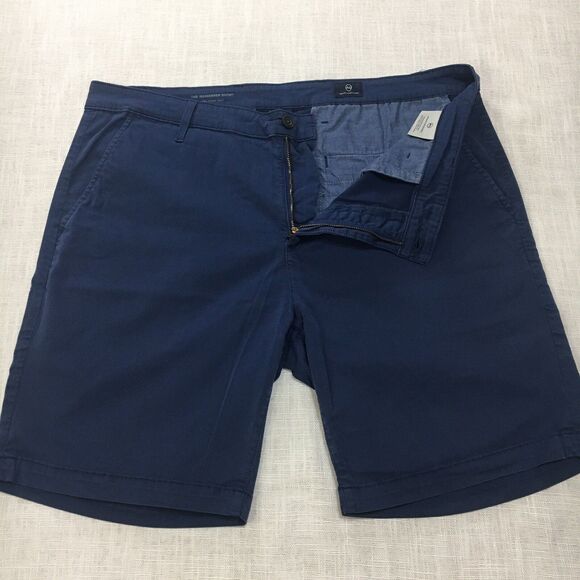 AG Adriano Goldschmied | The Wanderer Shorts| Men 38| Blue Slim Chino Stretch - Picture 2 of 12